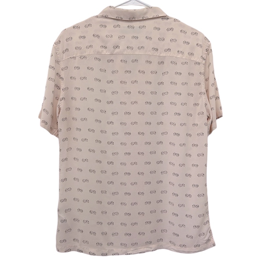 🔥SOLD🔥NOT FOR SALEAll Saints Peach Snakeyes Camp Shirt HTF Slim Fit Short Sleeve - Picture 9 of 12